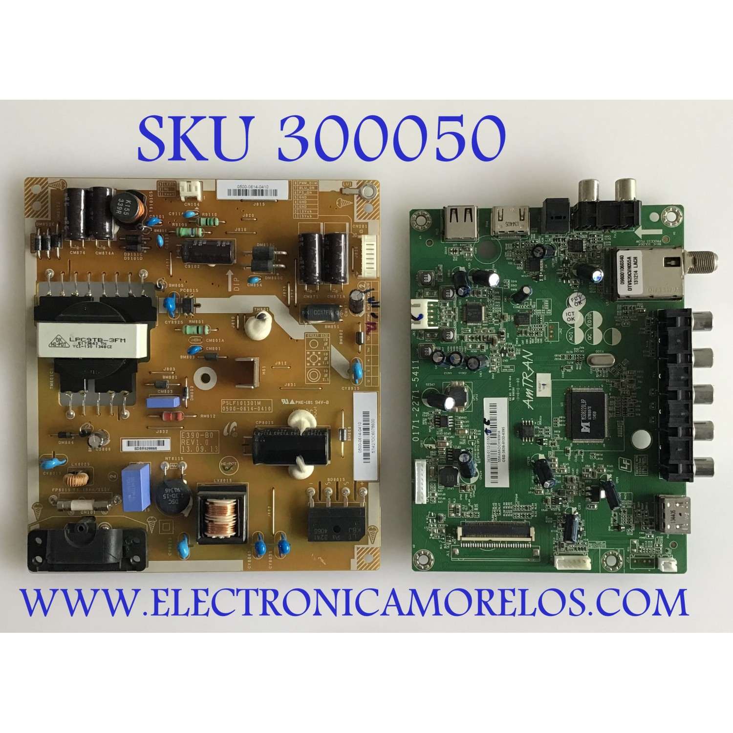 KIT DE TARJETAS VIZIO / MAIN 3639-0132-0150 / 0171-2271-5411 / FUENTE 0500-0614-0410 / PSLF101301M / MODELO EM39FT